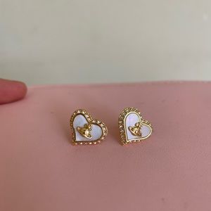Vivienne Westwood Gold Heart Stud Earrings